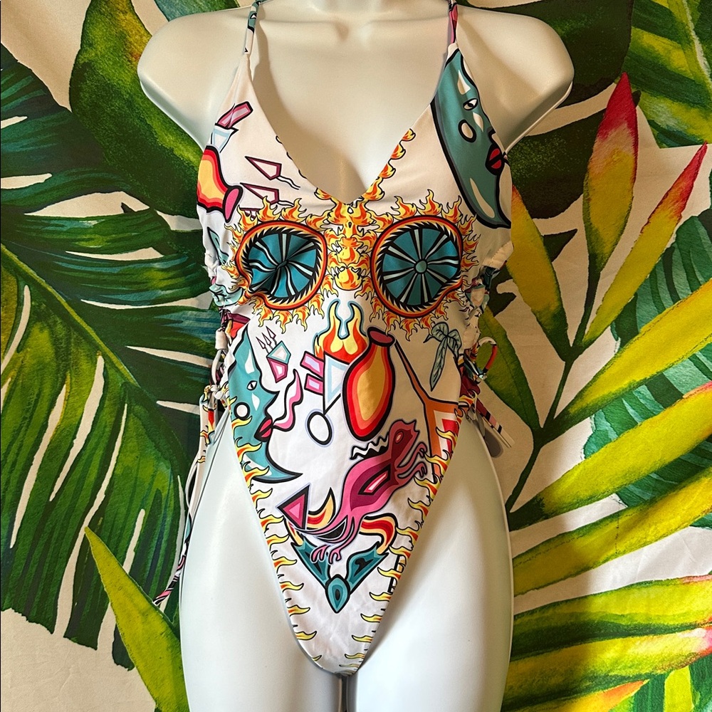 SHEIN Graphic One-Piece Swimsuit